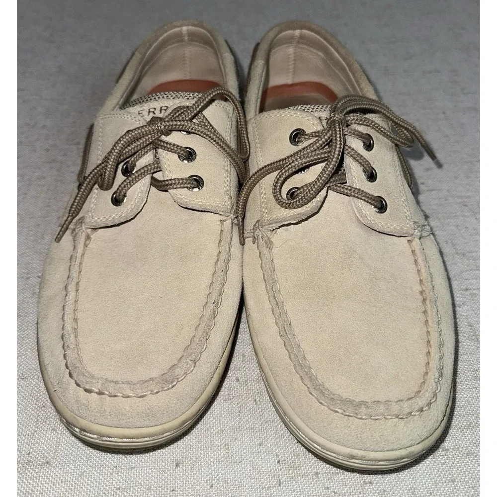 SPERRY‎ Top Sider Men's Sz 12 Tan Suede Leather Boat Shoes Billfish CH196